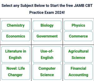 Choose exam subject section of our CBT Practice Website